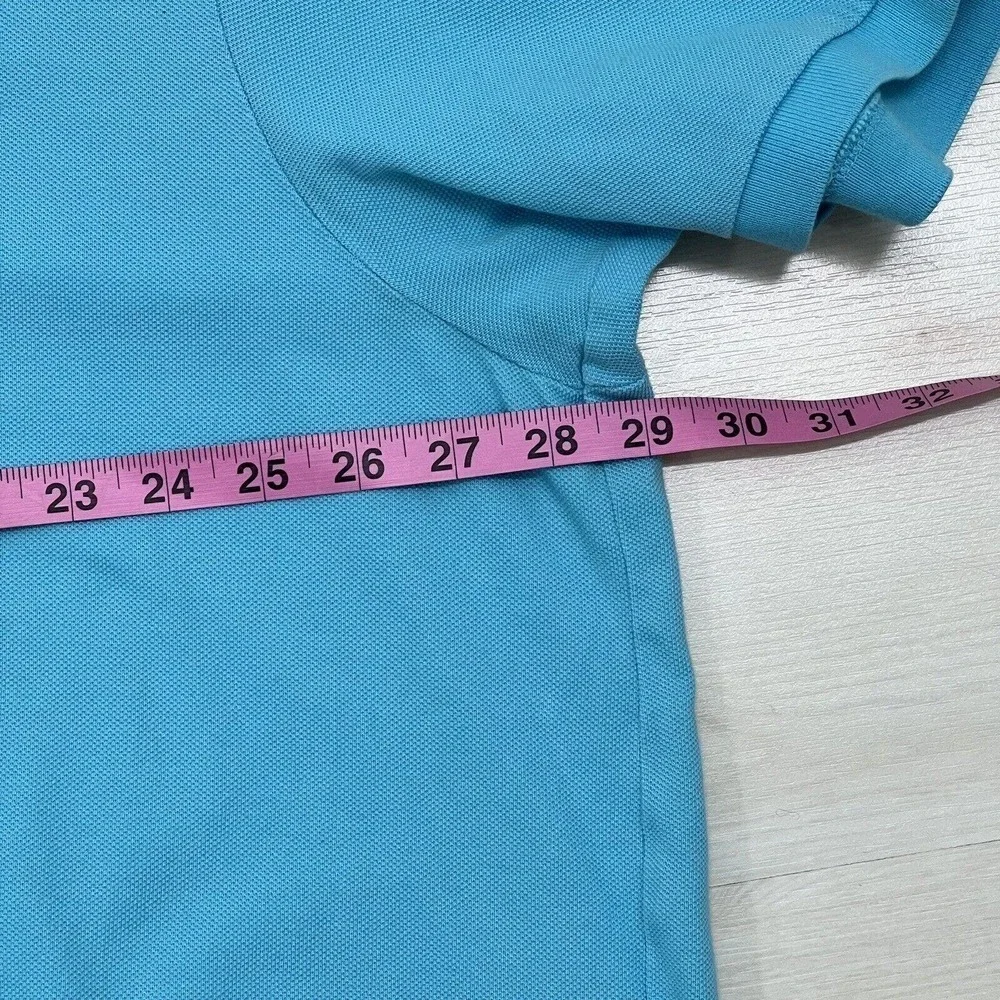 Polo Ralph Lauren Polo Shirt Men's 3XB Big Solid Blue Short Sleeve Cotton Logo